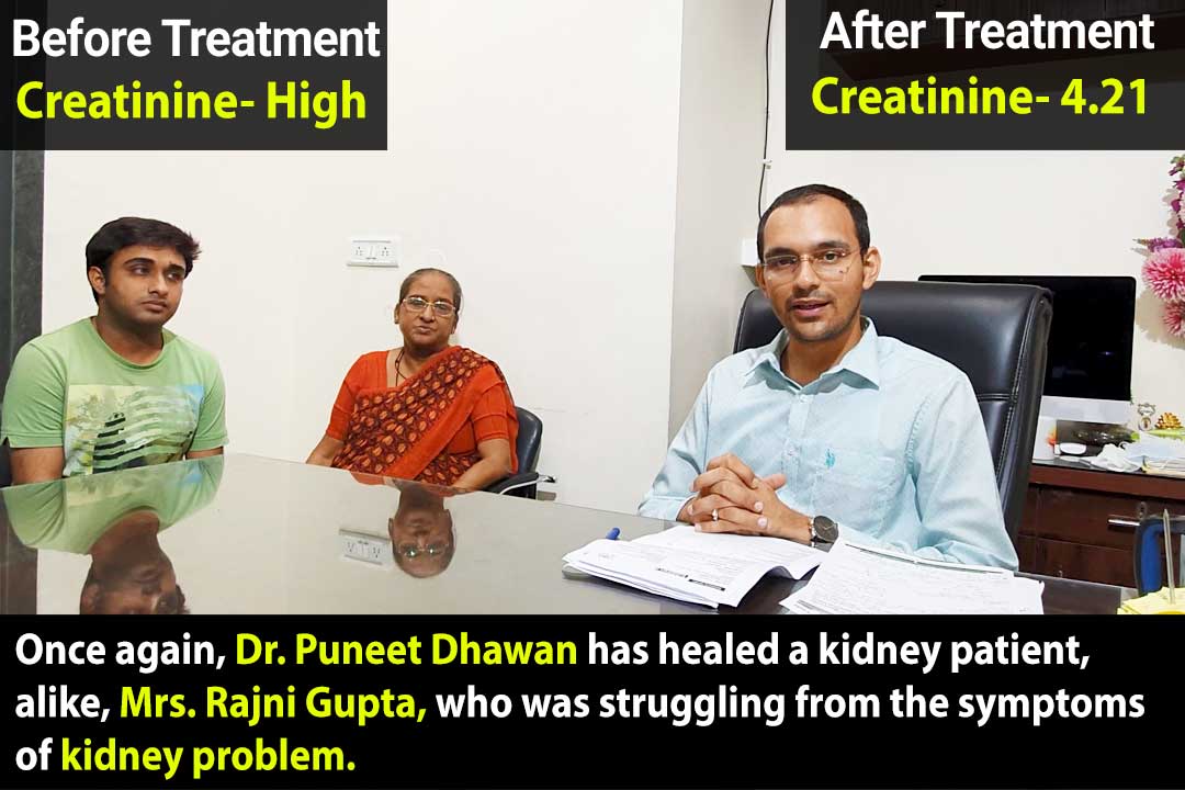 Karma Ayurveda Kidney Patient Name Mrs. Rajni Gupta